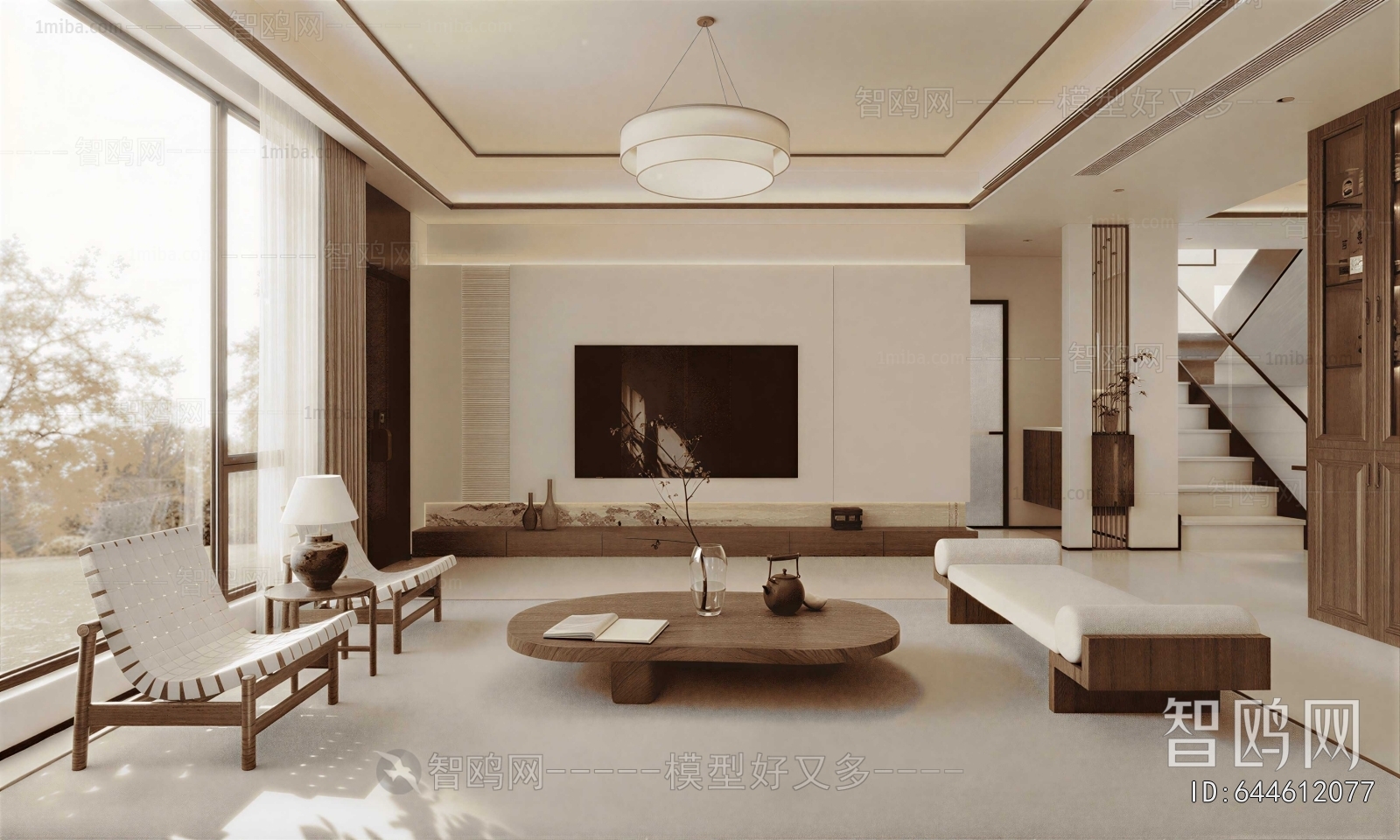 New Chinese Style A Living Room