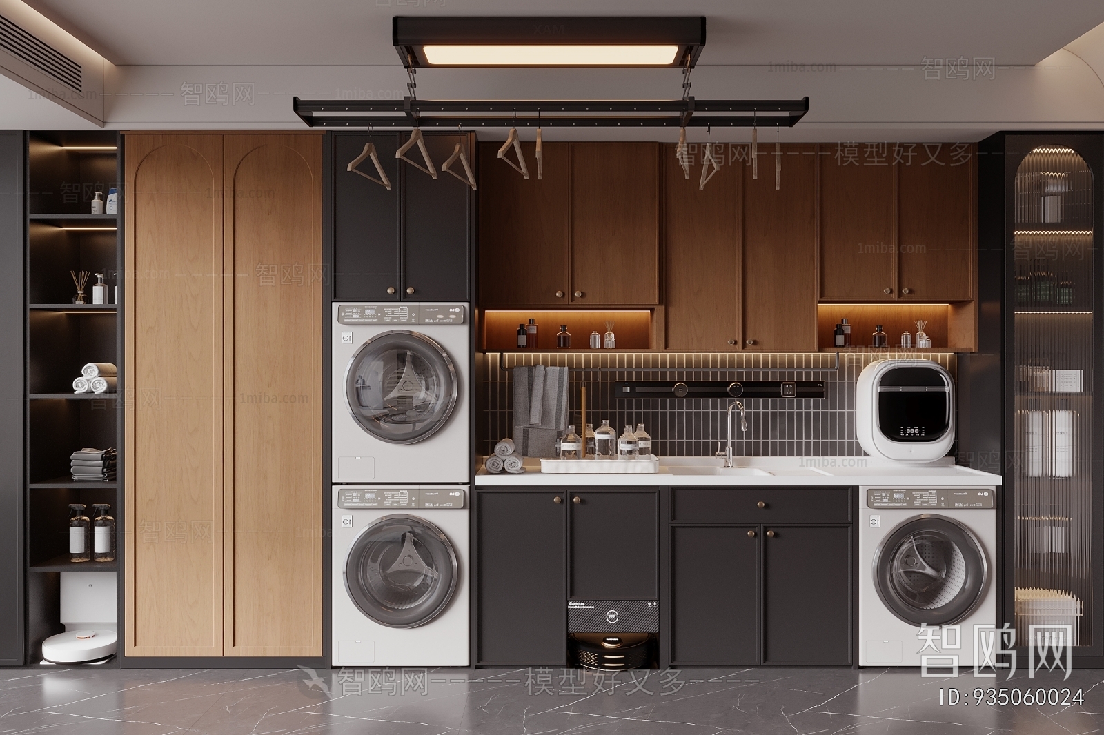 Modern Balcony Laundry Room