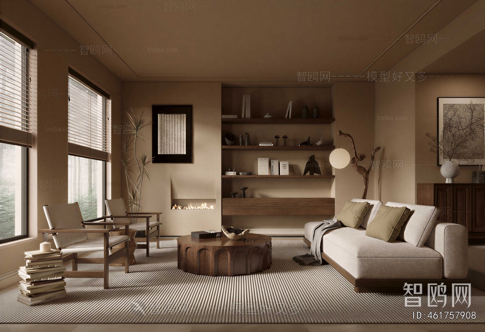 Wabi-sabi Style A Living Room