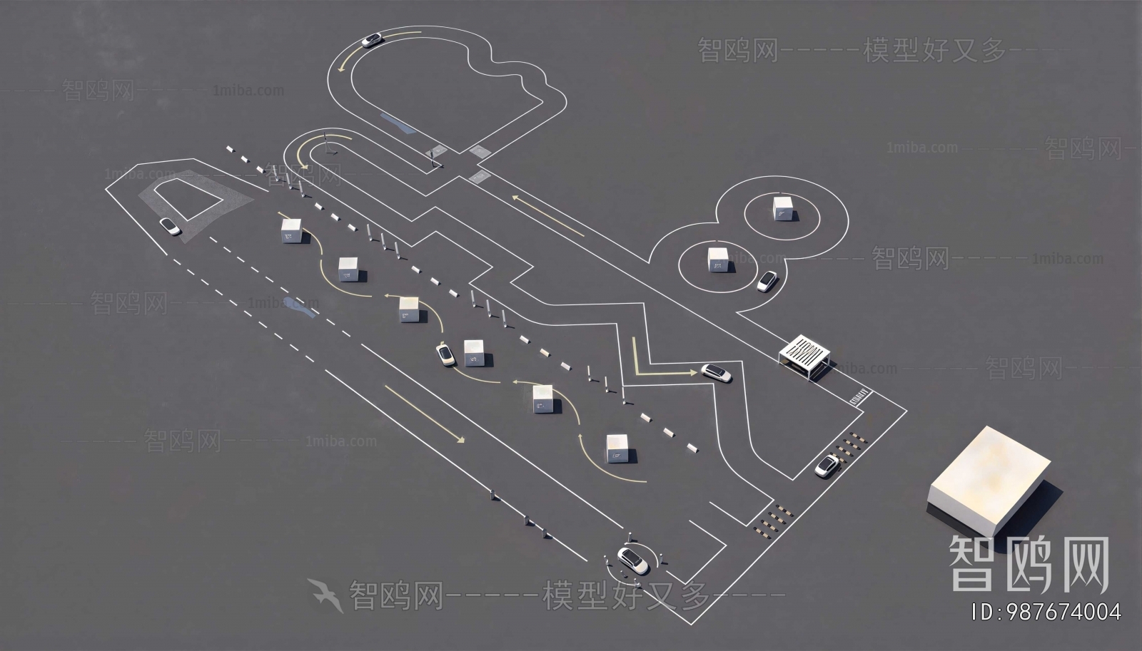 Modern Architectural Bird's-eye View Planning