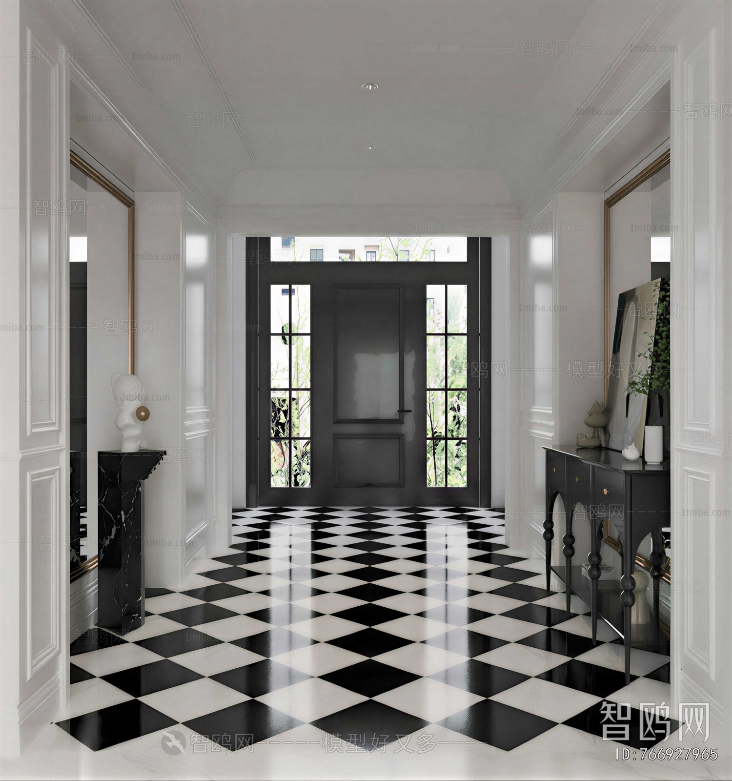 French Style Hallway