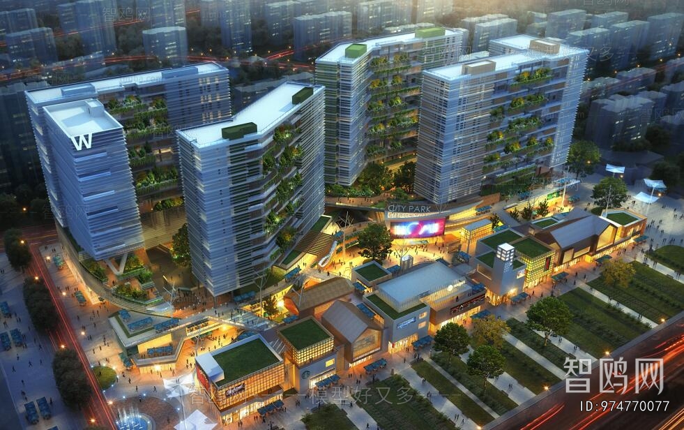 Modern Architectural Bird's-eye View Planning