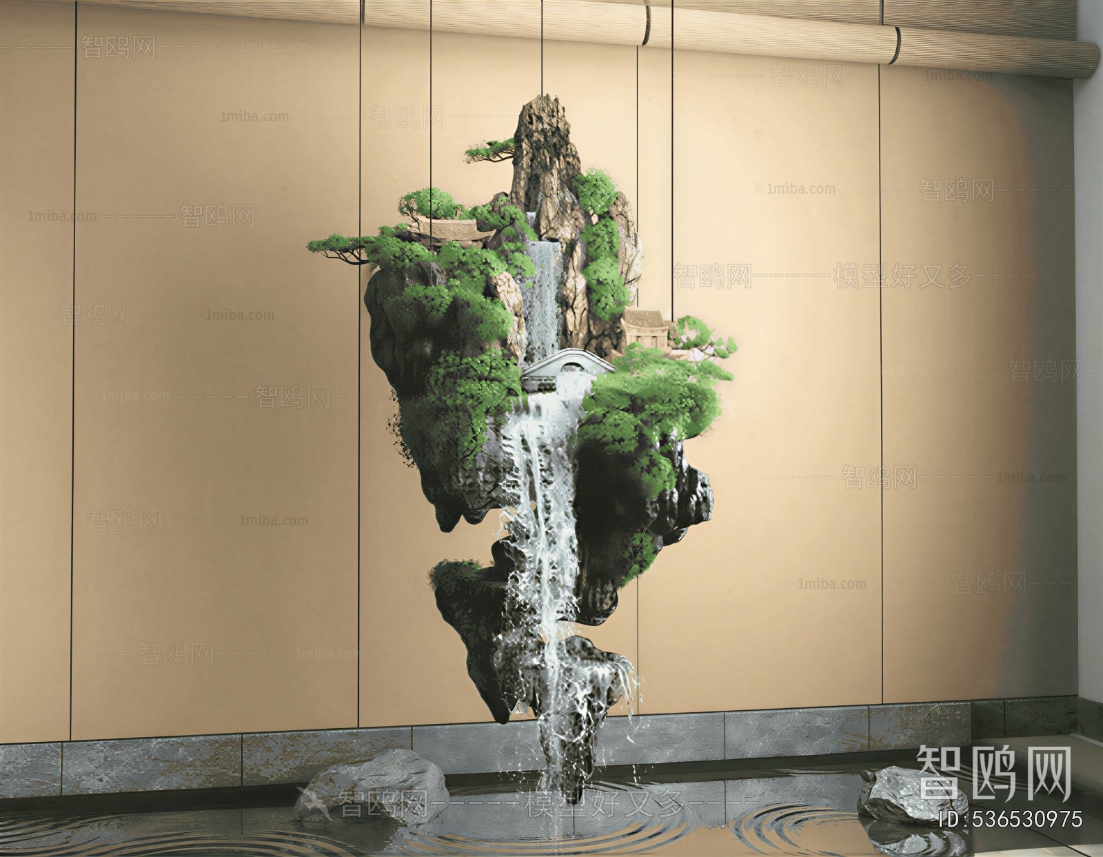 New Chinese Style Rockery Waterscape
