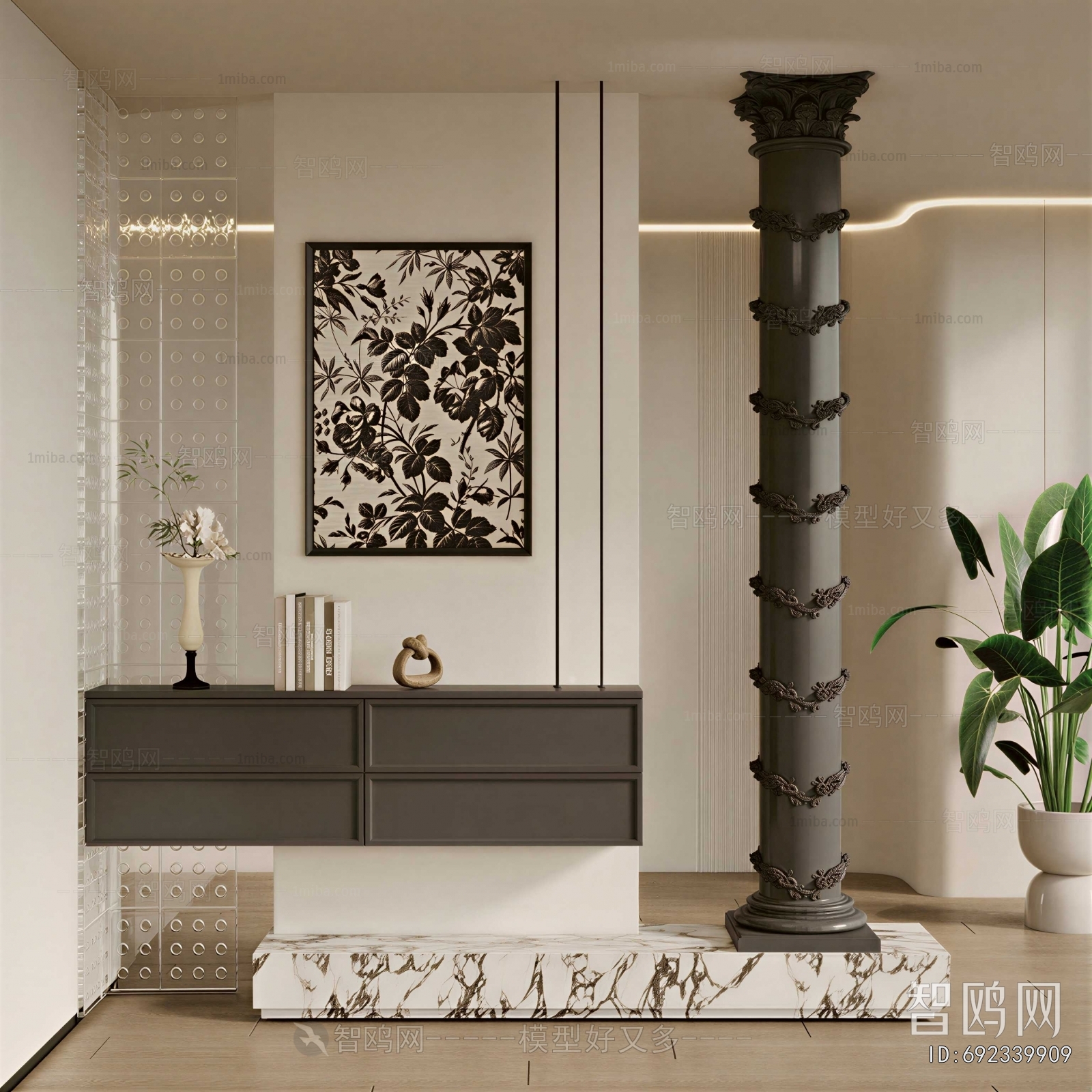 French Style Hallway