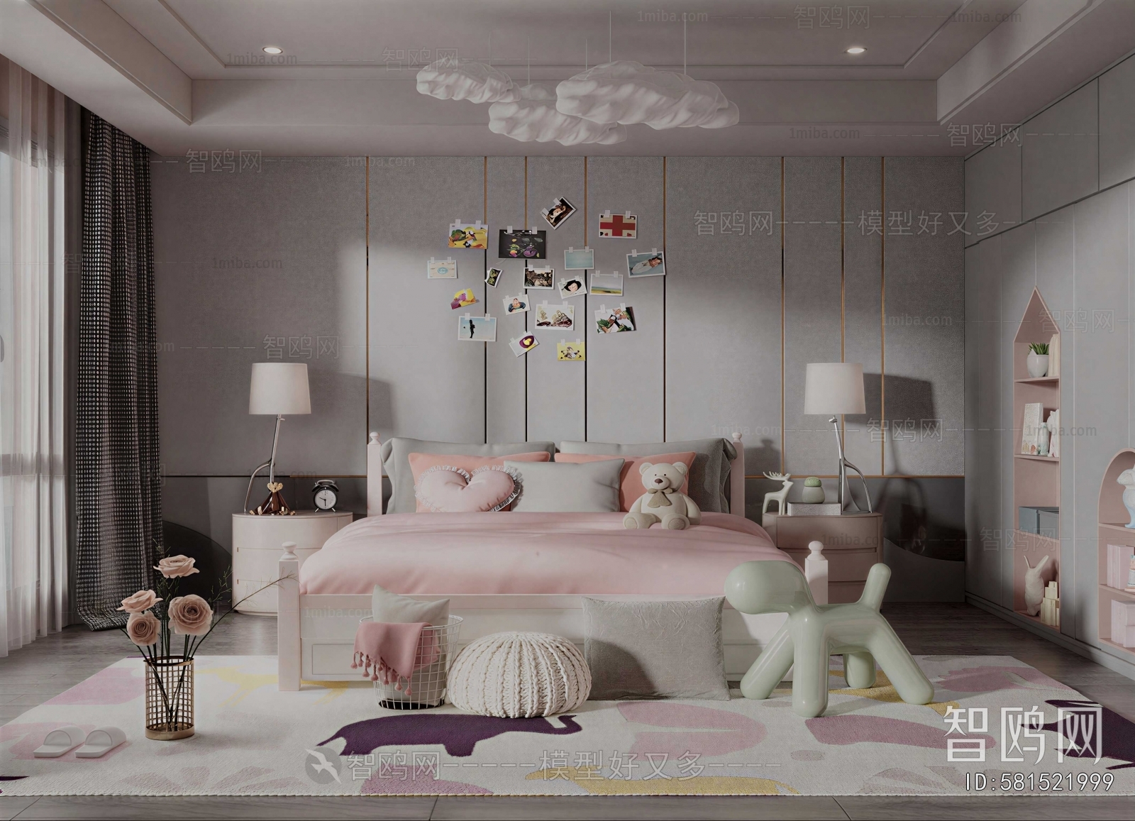 Nordic Style Girl's Room Daughter's Room