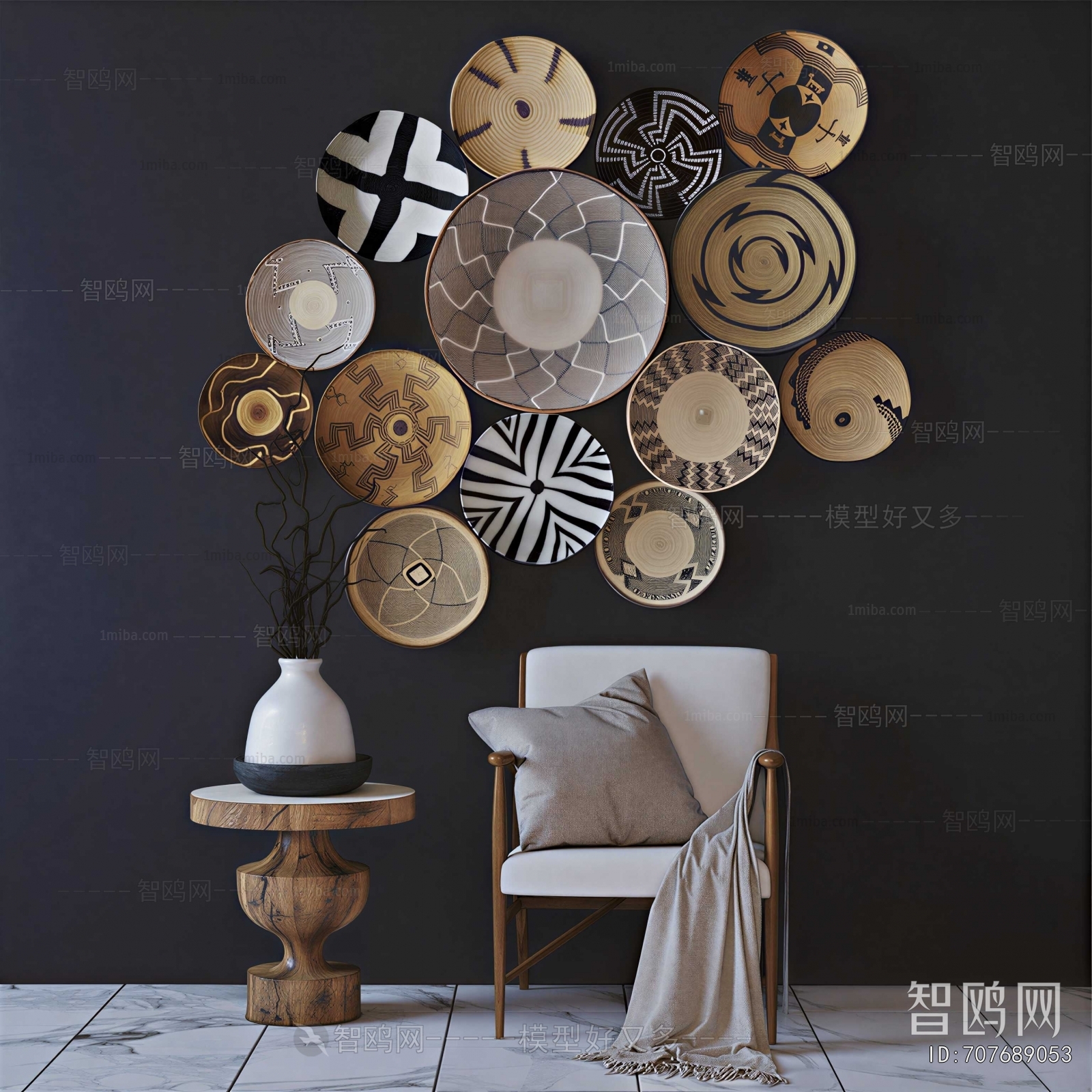 Wabi-sabi Style Lounge Chair