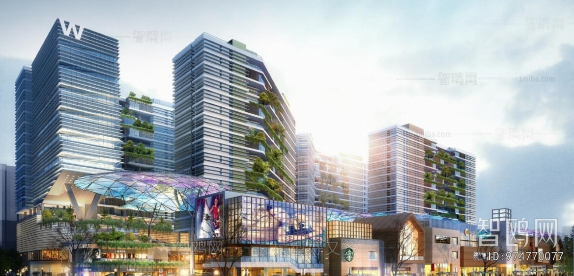 Modern Architectural Bird's-eye View Planning