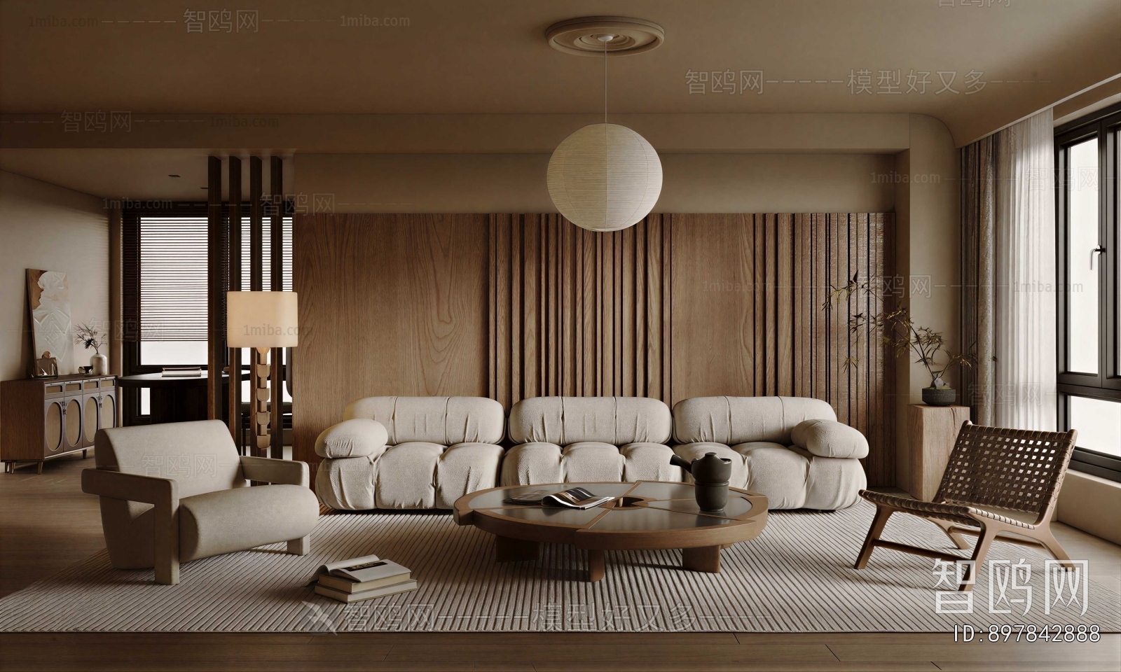 Wabi-sabi Style A Living Room