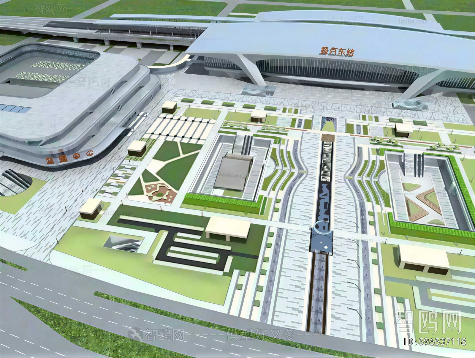 Modern Architectural Bird's-eye View Planning