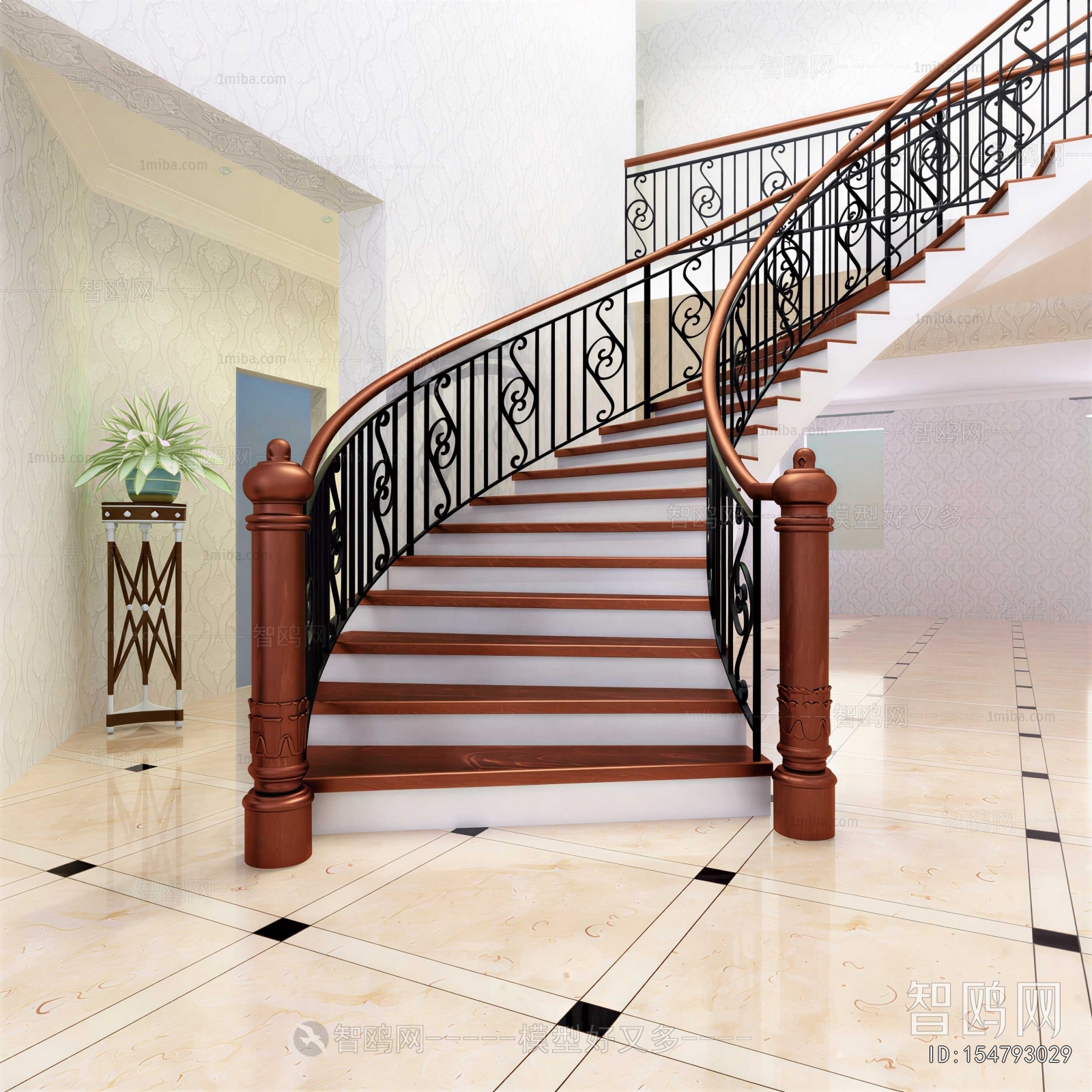 European Style Rotating Staircase