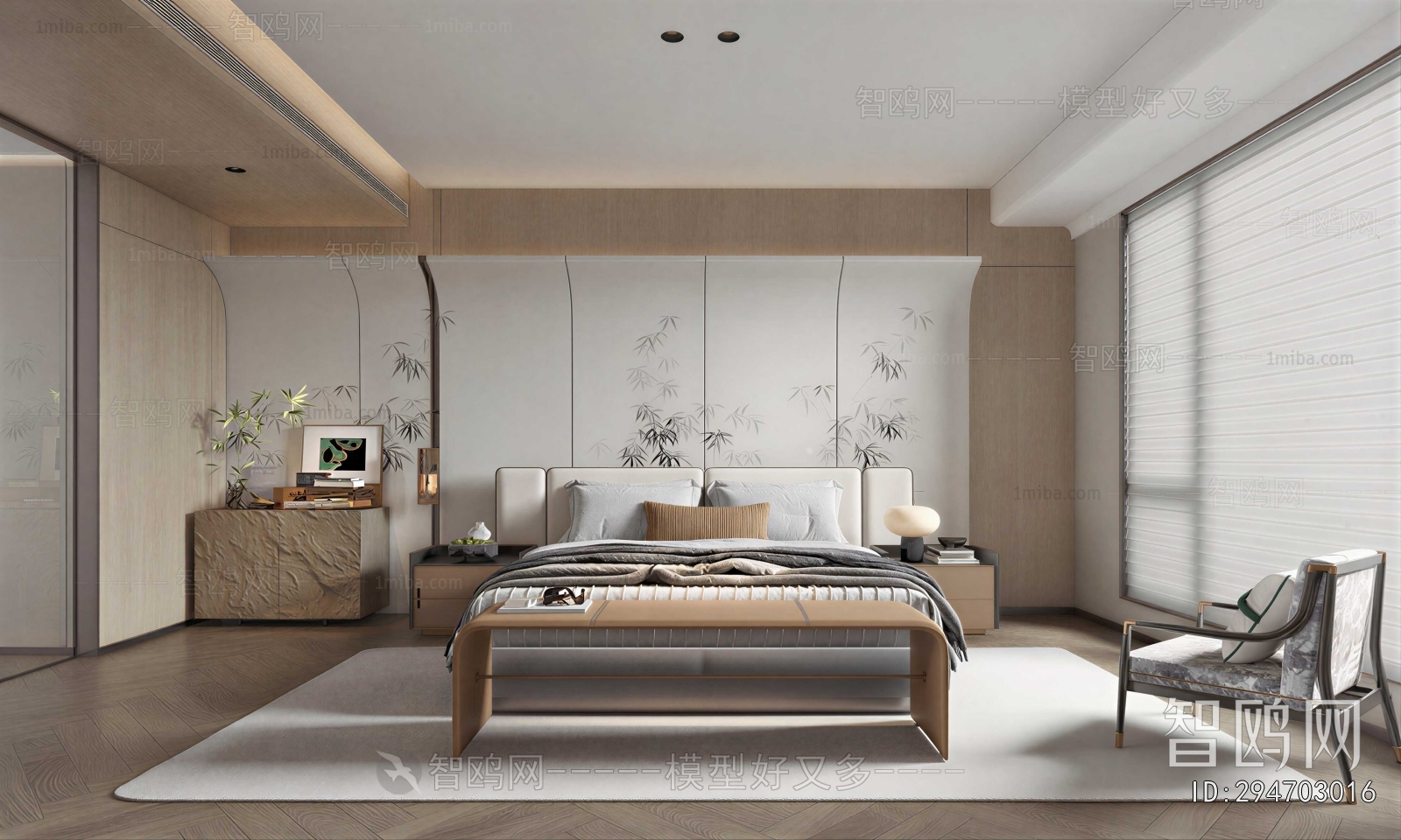 New Chinese Style Bedroom