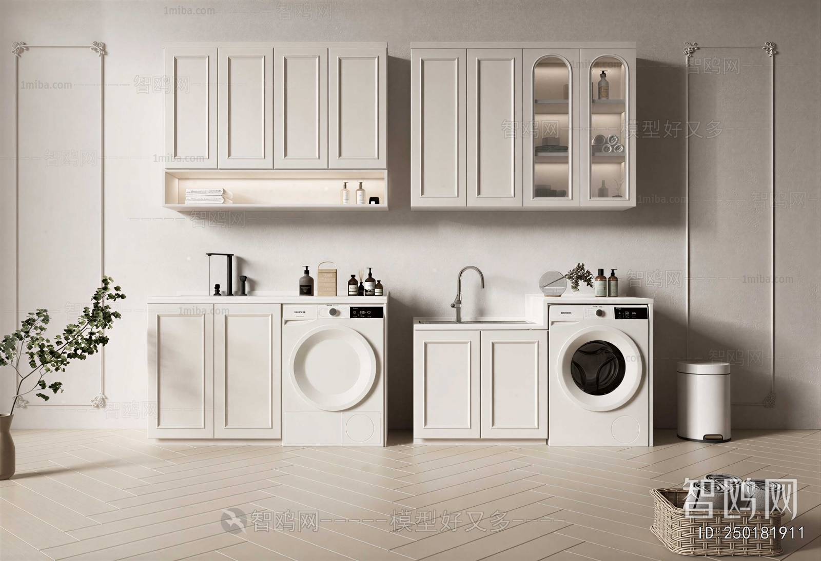 French Style Laundry Cabinet