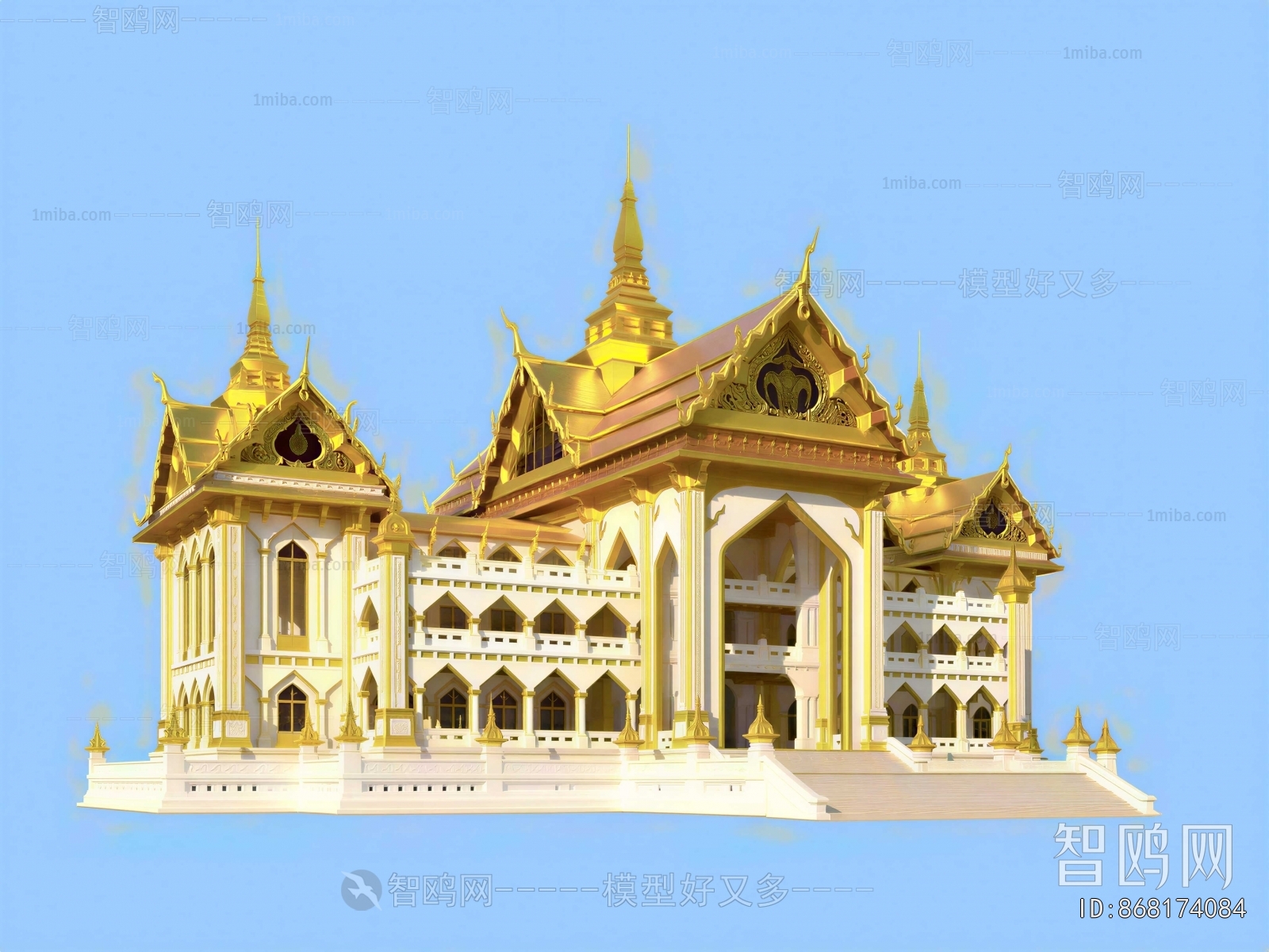 Southeast Asian Style Appearance Of Commercial Building
