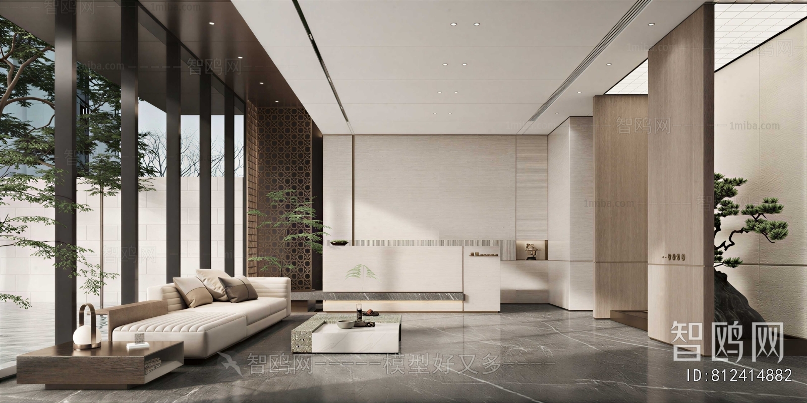 Modern Office Reception Desk