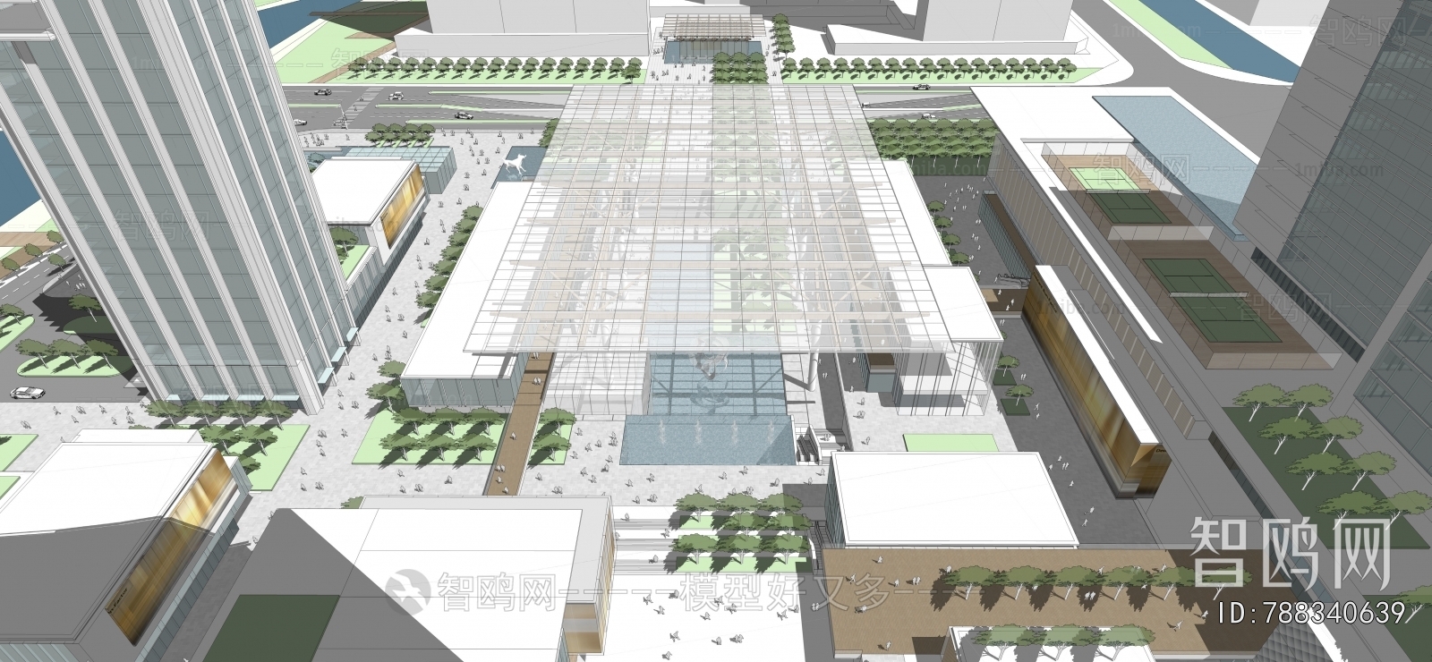 Modern Architectural Bird's-eye View Planning