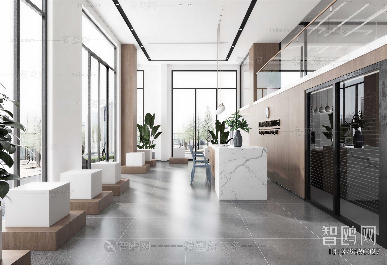 Modern Office Reception Desk