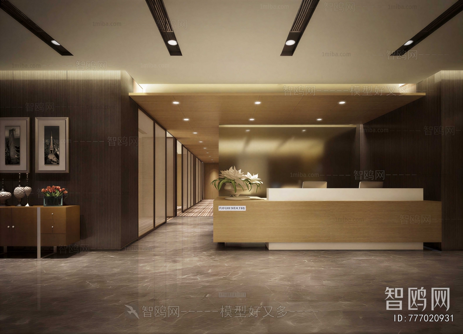 Modern Office Reception Desk