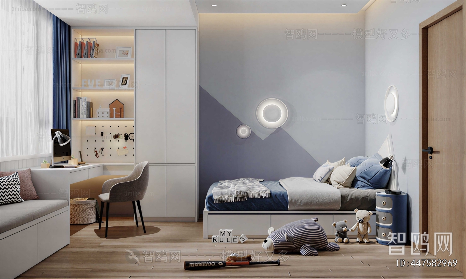 Modern Boy's Room And Son's Room