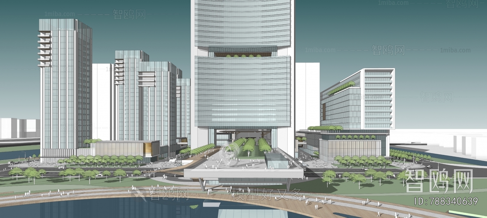 Modern Architectural Bird's-eye View Planning