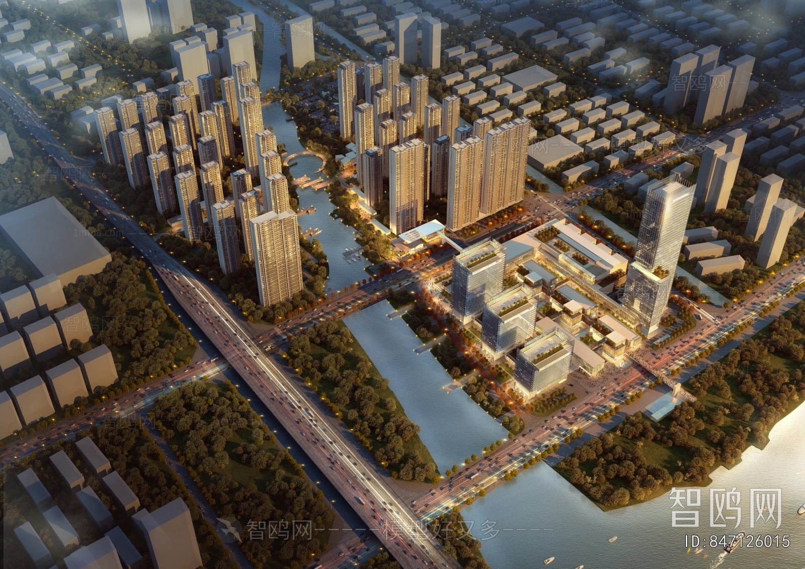 Modern Architectural Bird's-eye View Planning