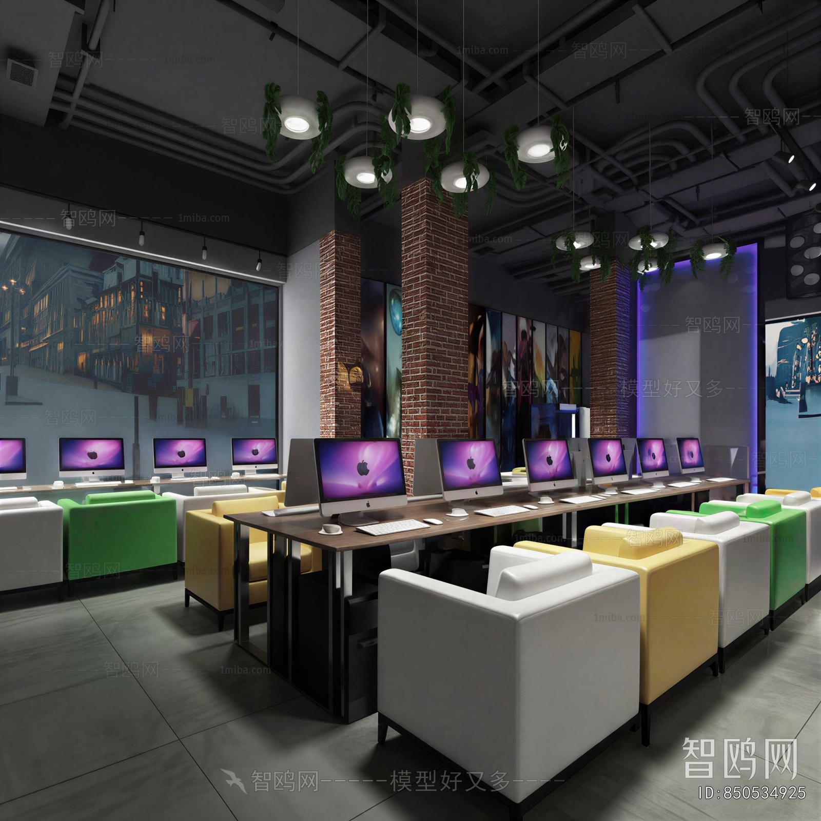 Industrial Style Internet Cafe