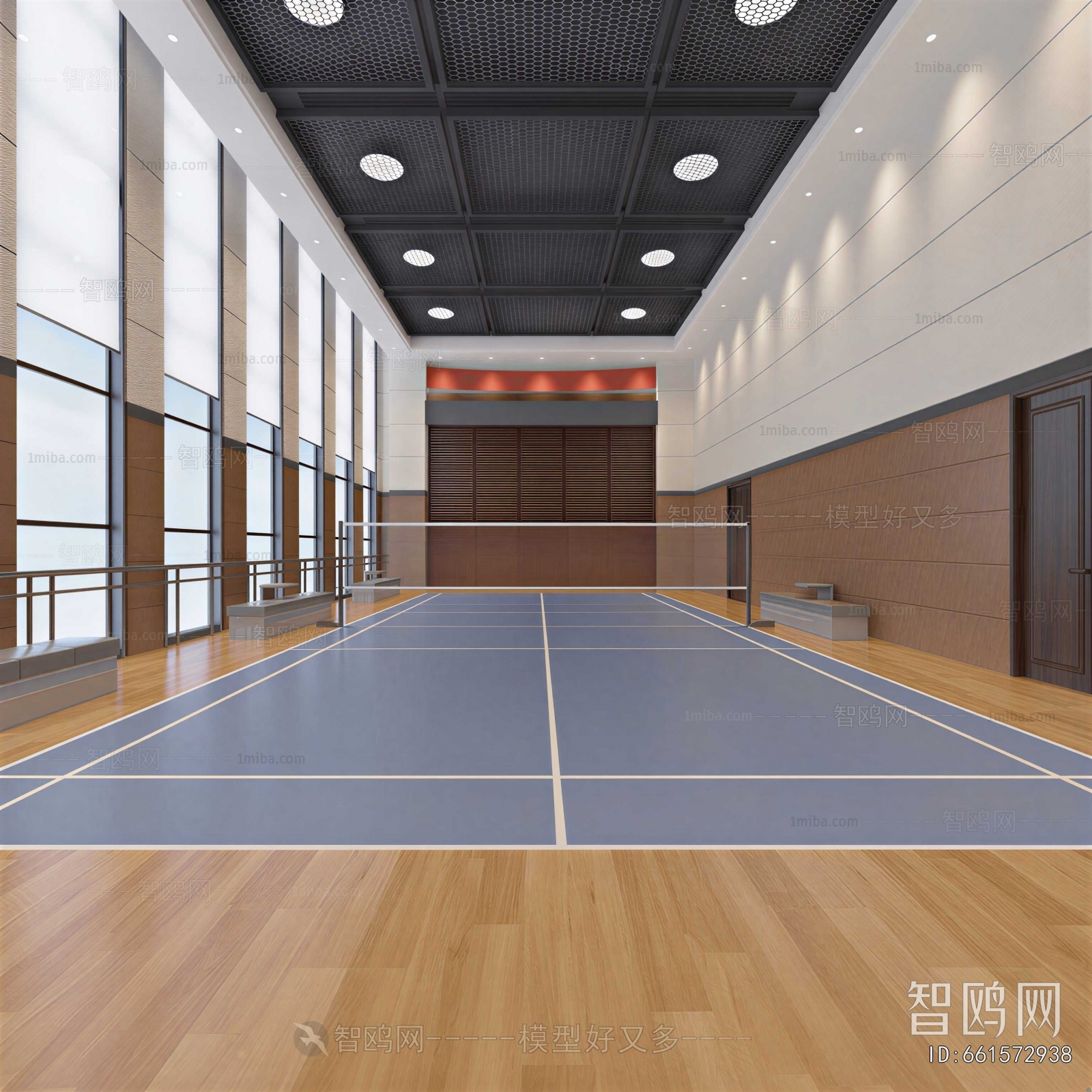 Modern Indoor Badminton Court