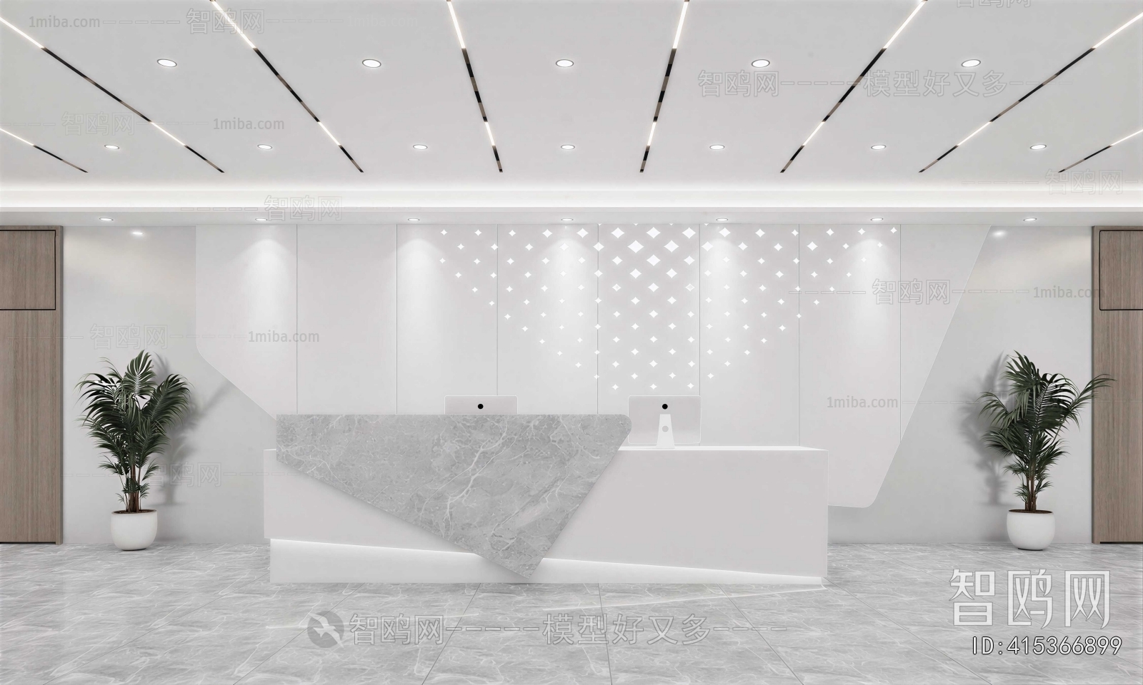 Modern Office Reception Desk