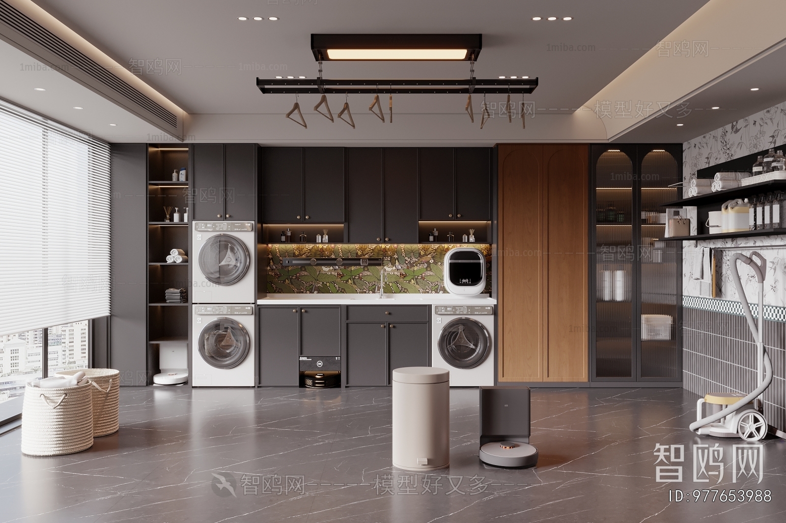 Modern Balcony Laundry Room