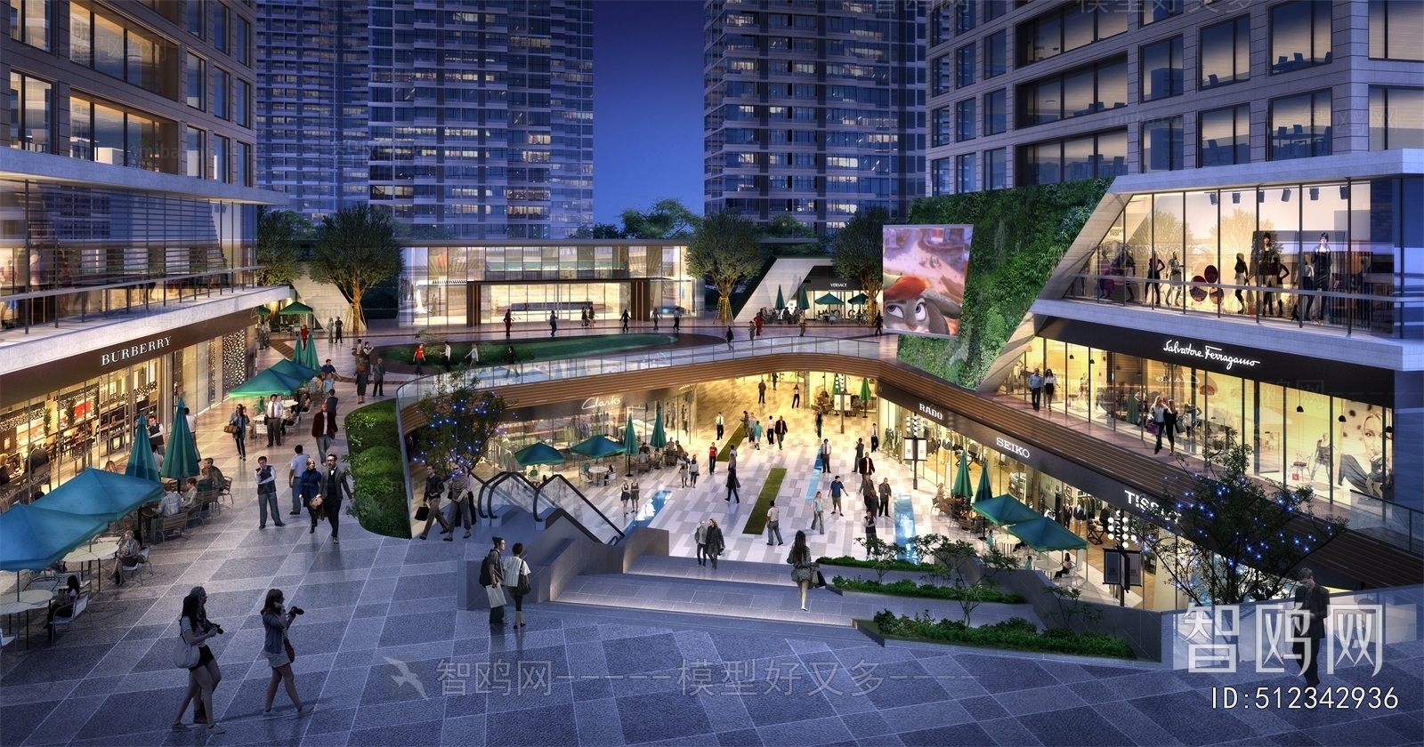 Modern Architectural Bird's-eye View Planning