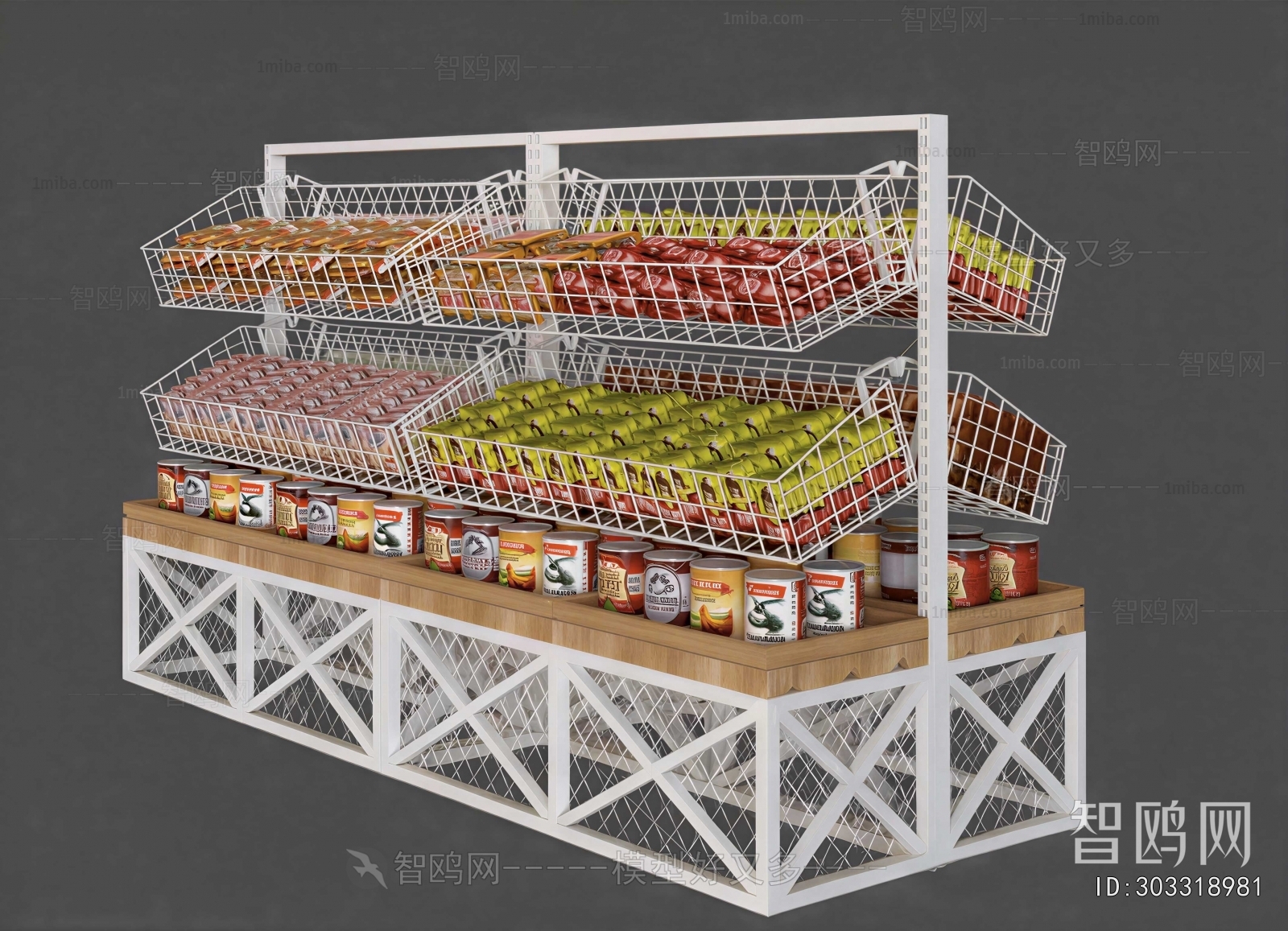 Modern Supermarket Shelf