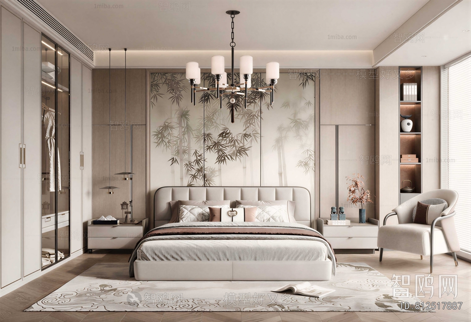 New Chinese Style Bedroom