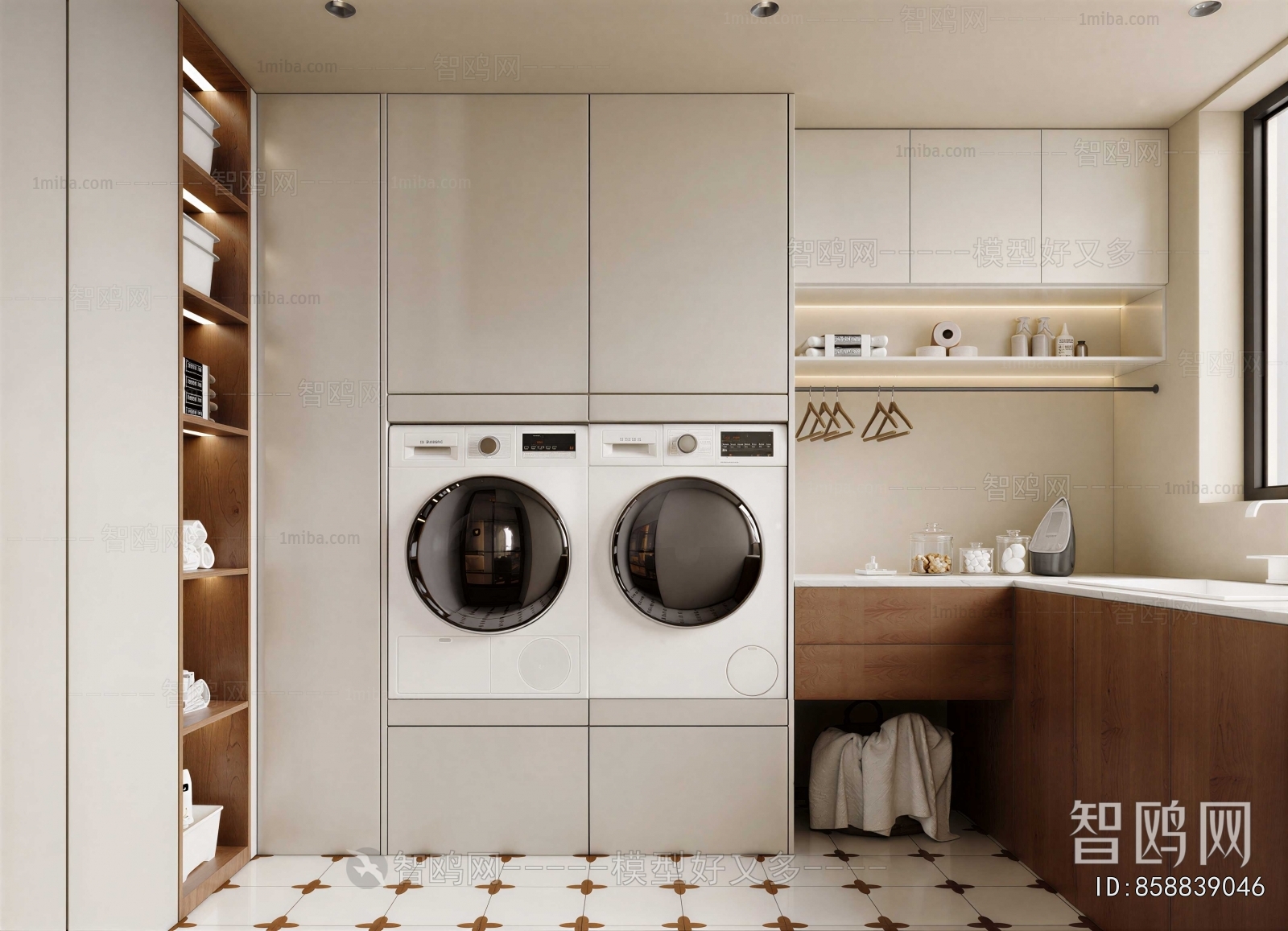 Modern Balcony Laundry Room