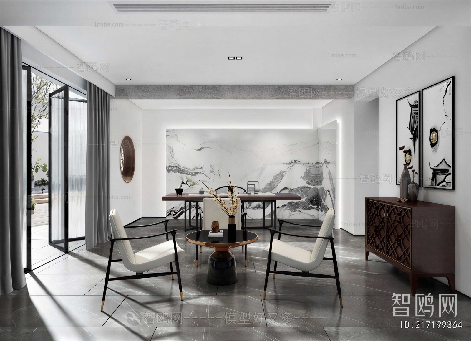 New Chinese Style Study Space