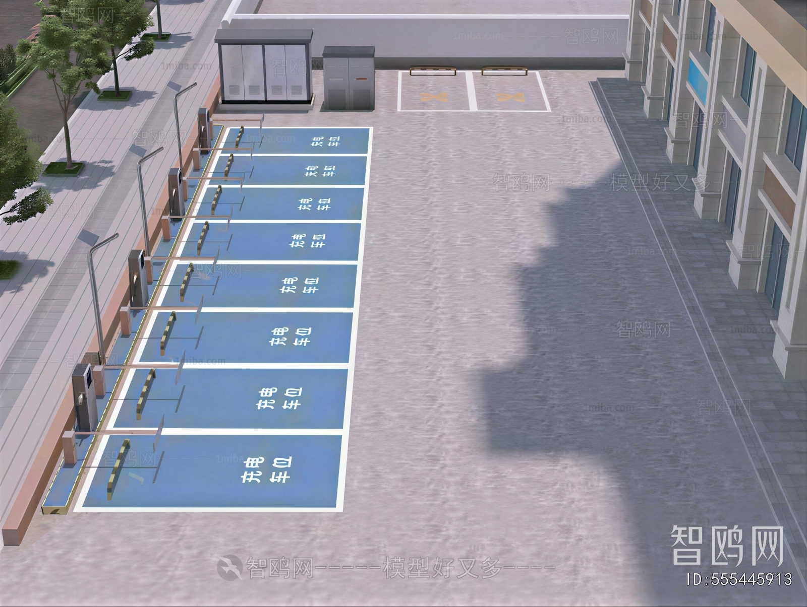 Modern Outdoor Parking Lot