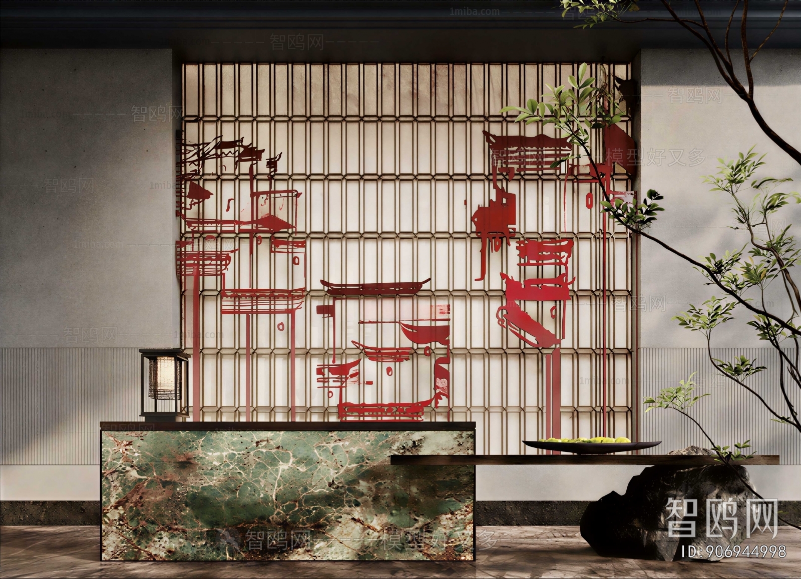 New Chinese Style Reception Desk