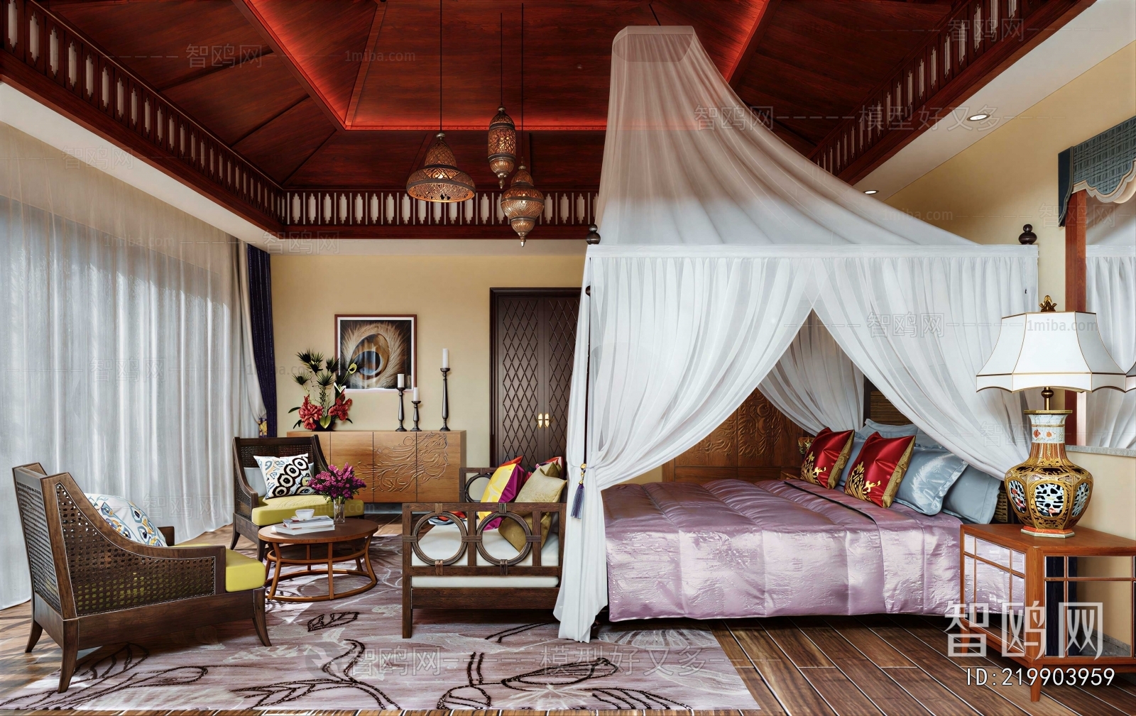 Southeast Asian Style Bedroom