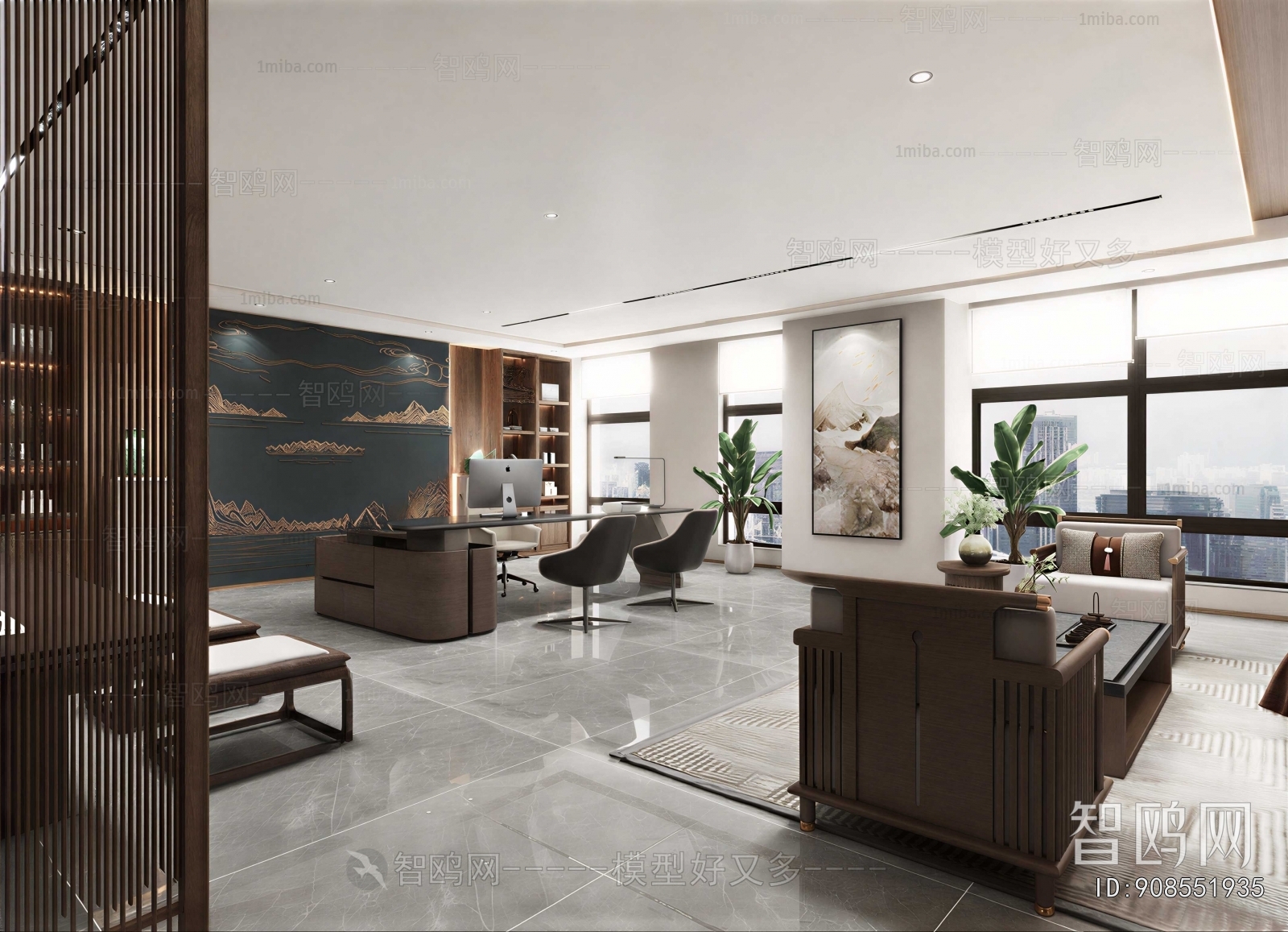 New Chinese Style Manager's Office
