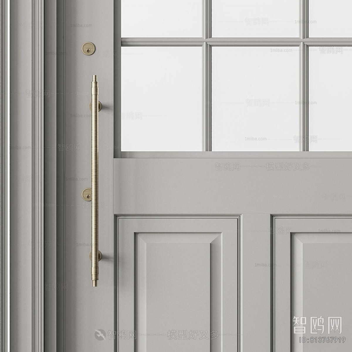 Simple European Style Single Door