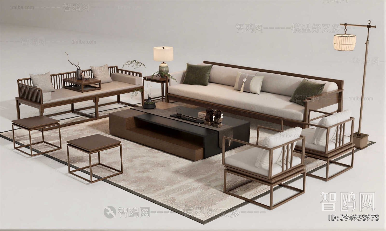 New Chinese Style Sofa Combination