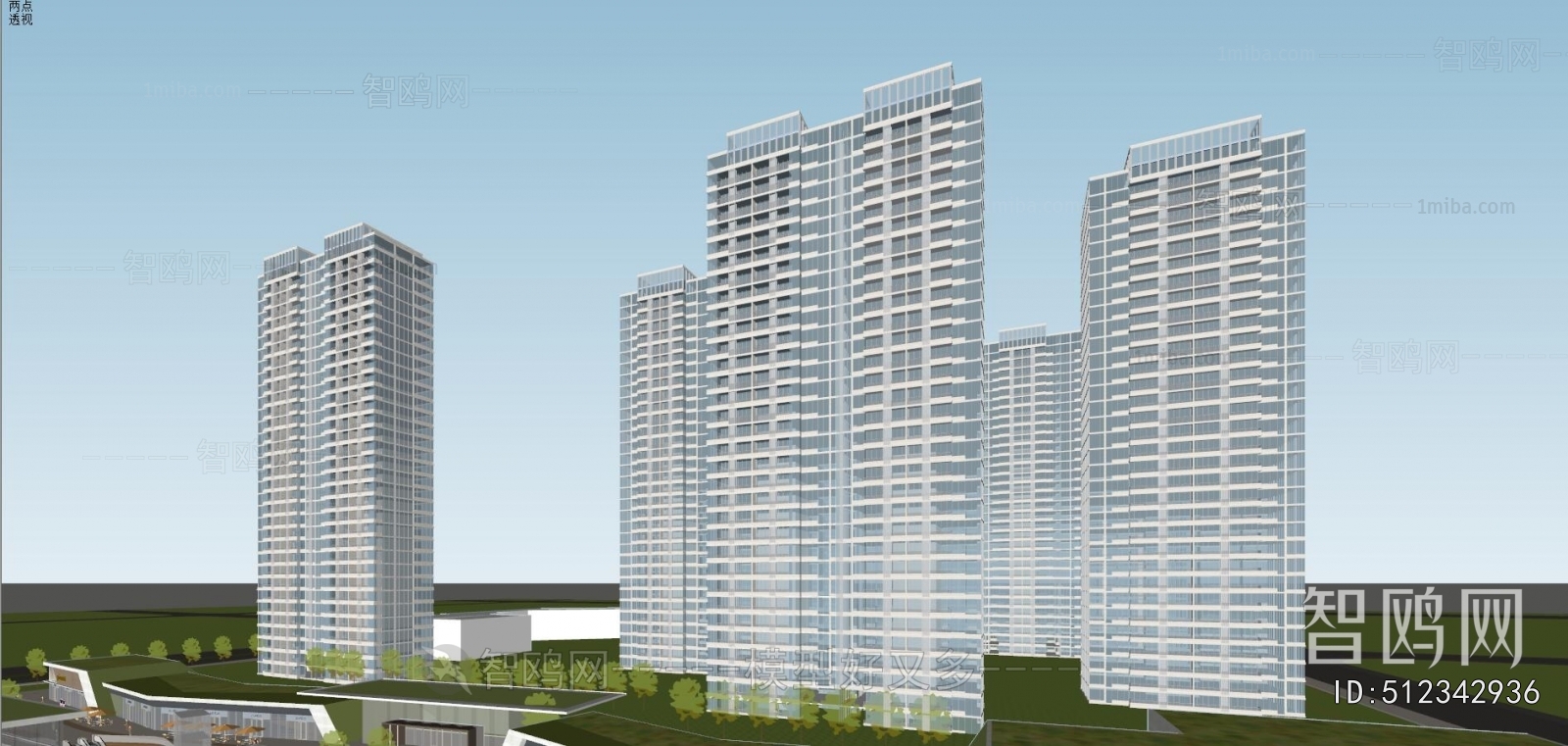 Modern Architectural Bird's-eye View Planning
