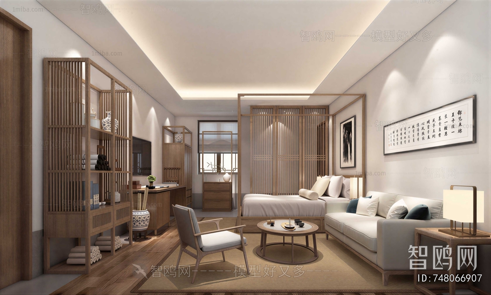 New Chinese Style Bedroom