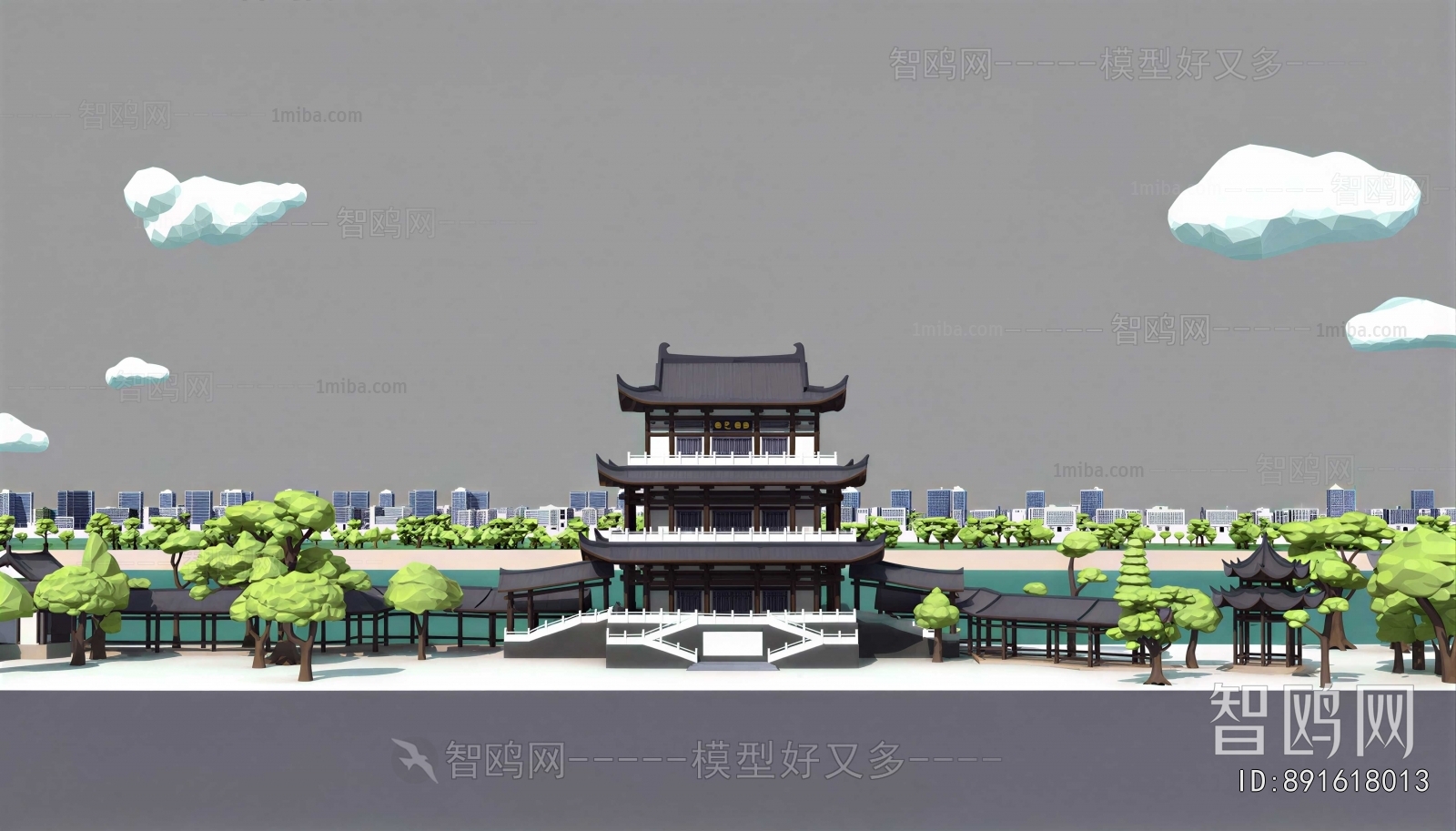 Chinese Style Ancient Architectural Buildings