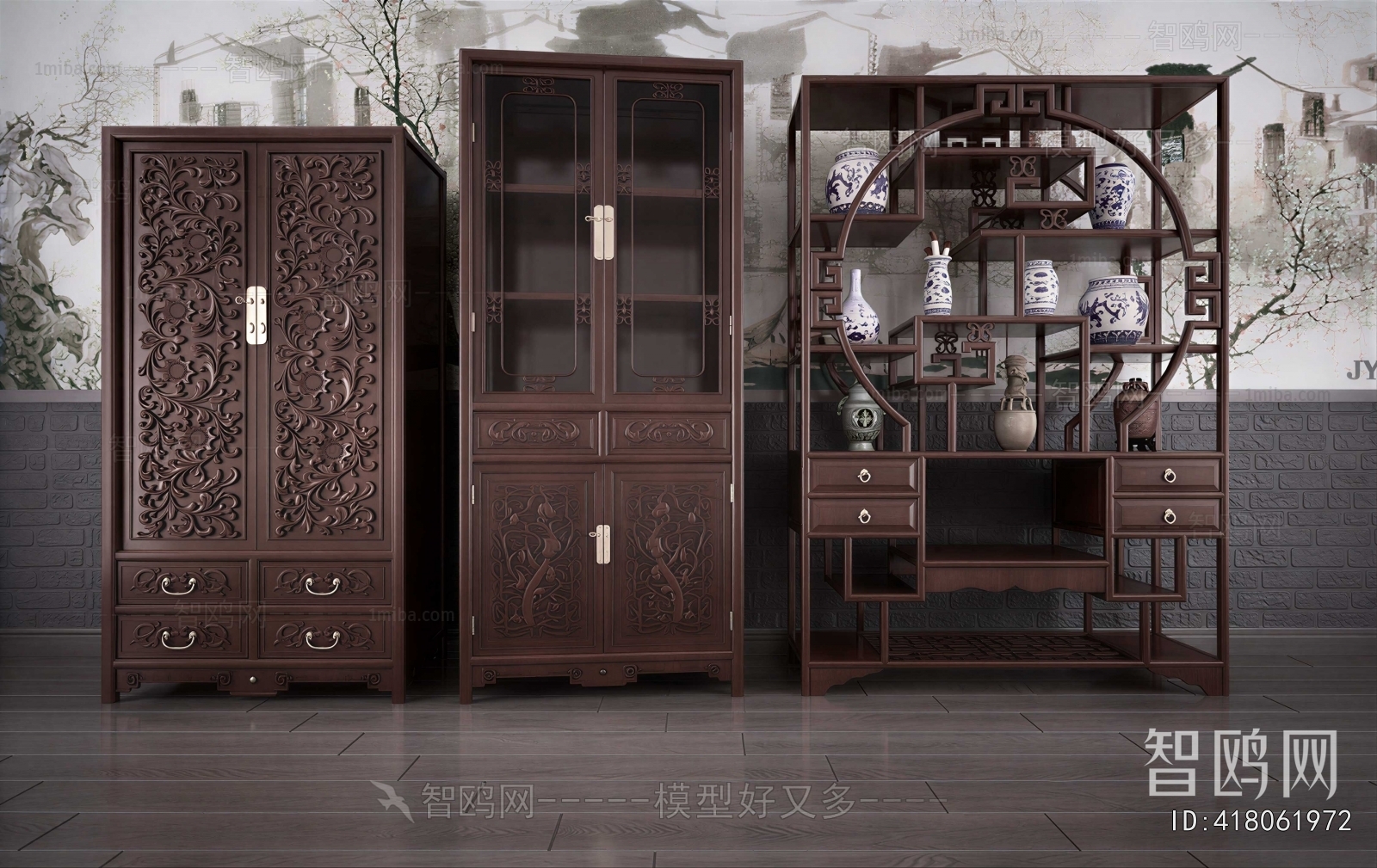 Chinese Style Antique Rack