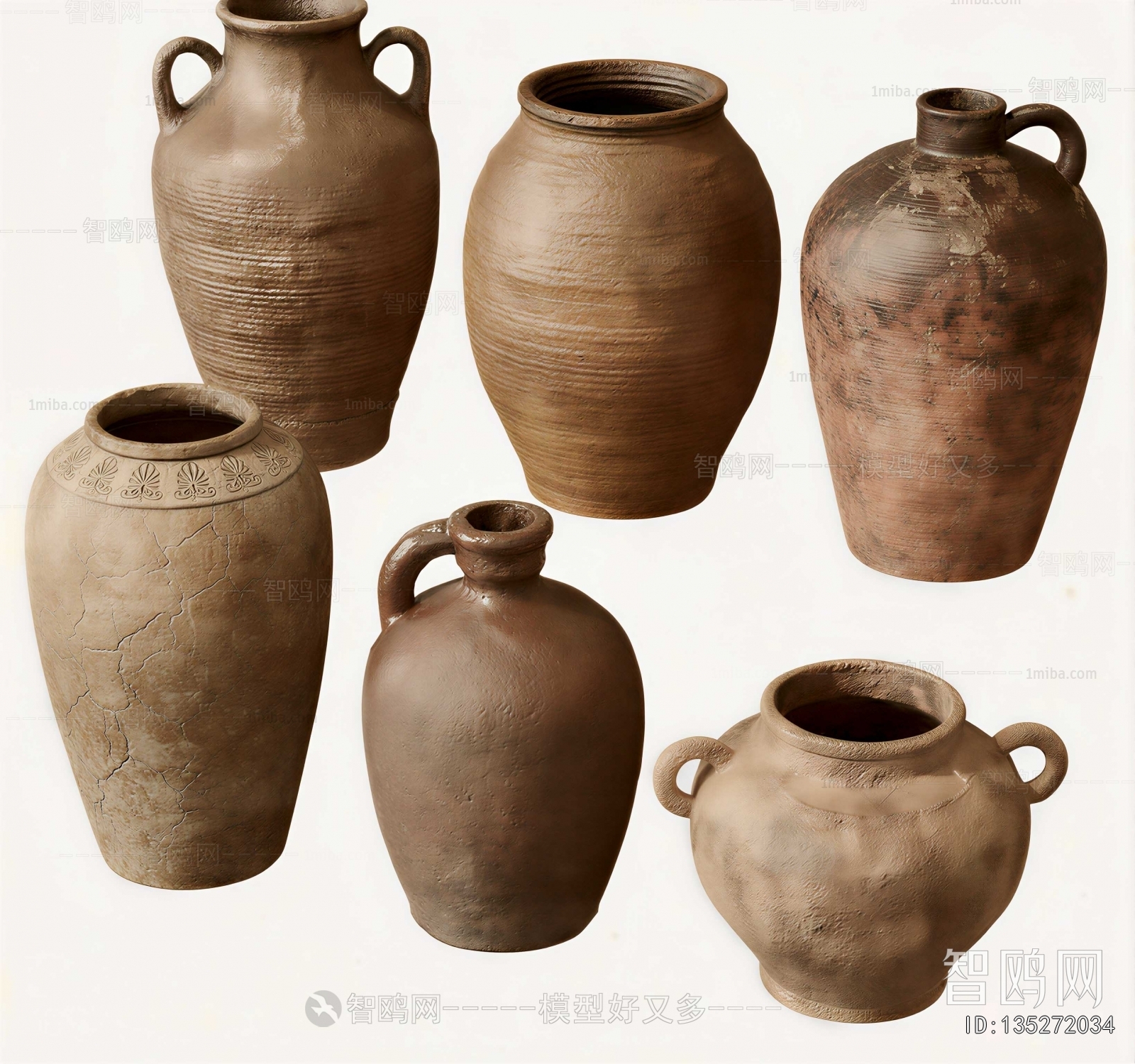 Wabi-sabi Style Clay Pot