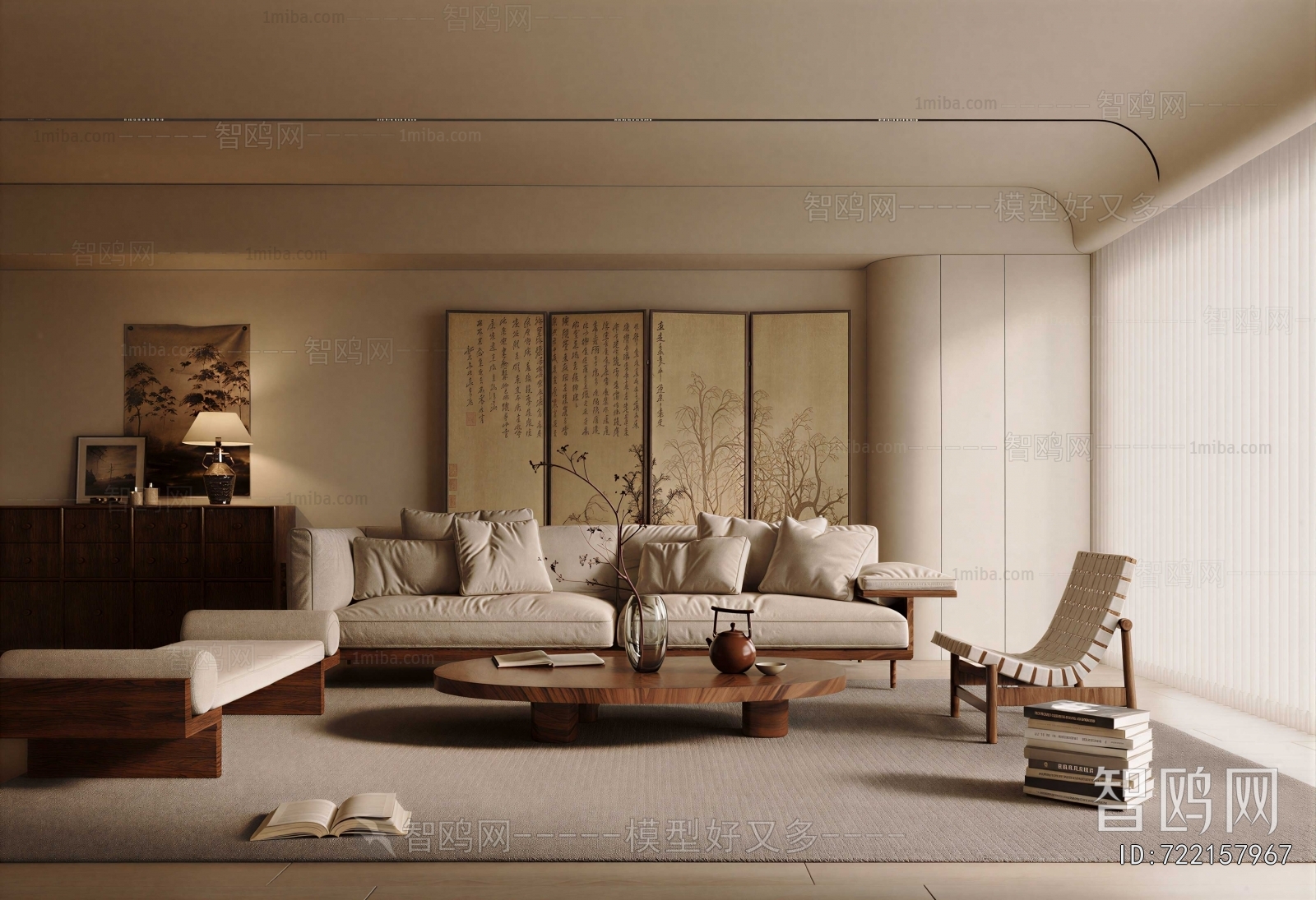 New Chinese Style A Living Room