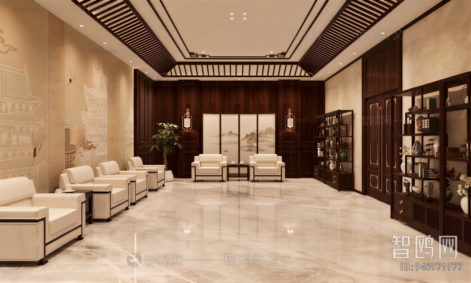 New Chinese Style Reception Room