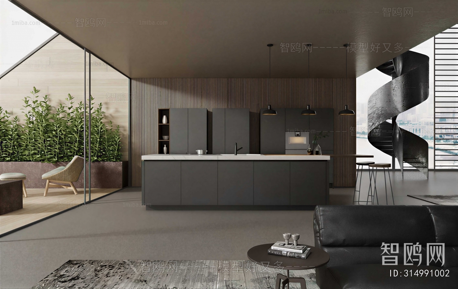 Modern Open Kitchen
