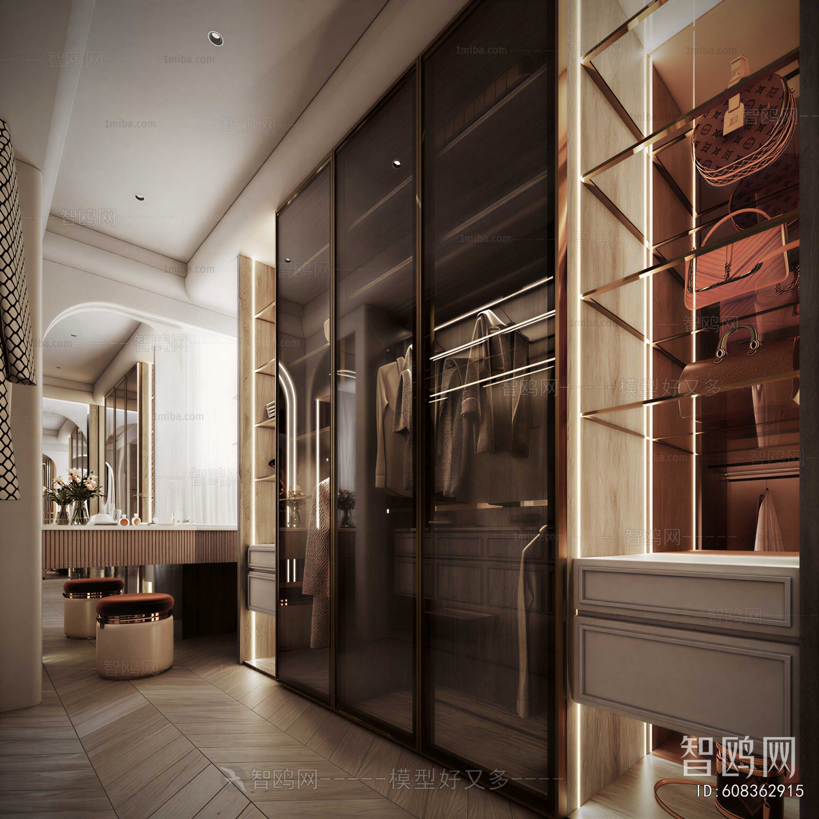 Modern Clothes Storage Area