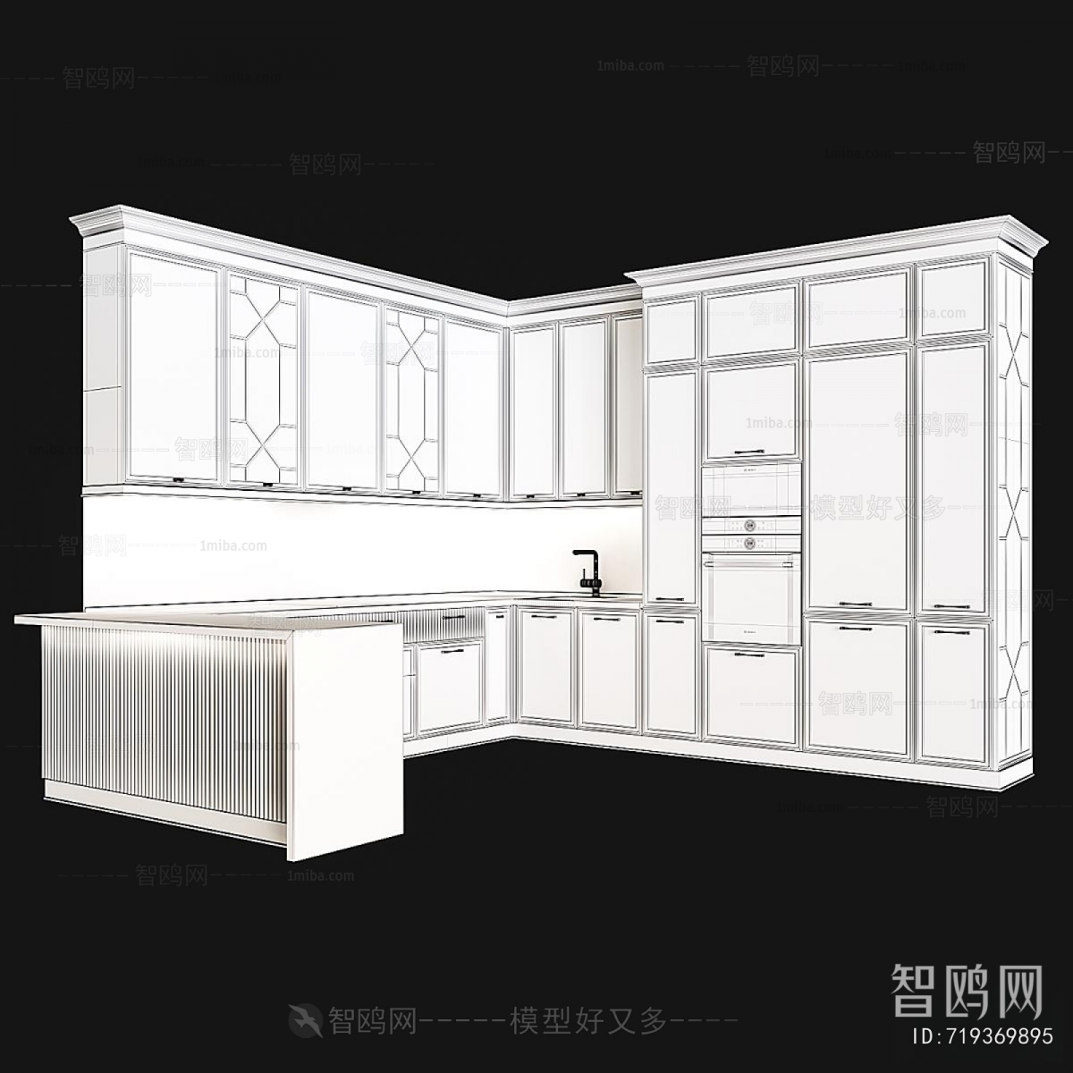 Simple European Style Kitchen Cabinet