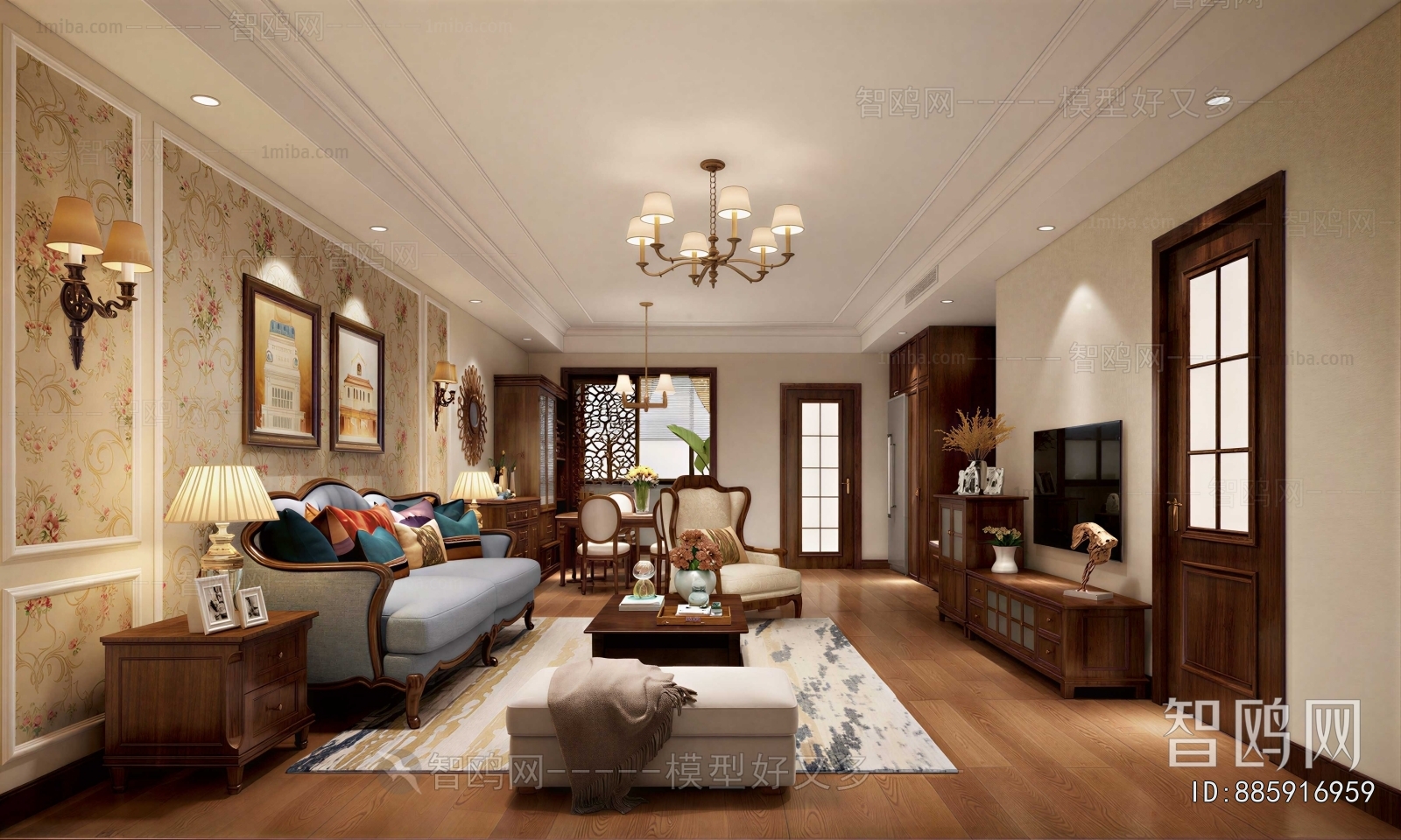 American Style A Living Room